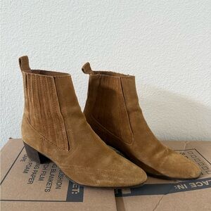 Zara Brown Suede Ankle Boots